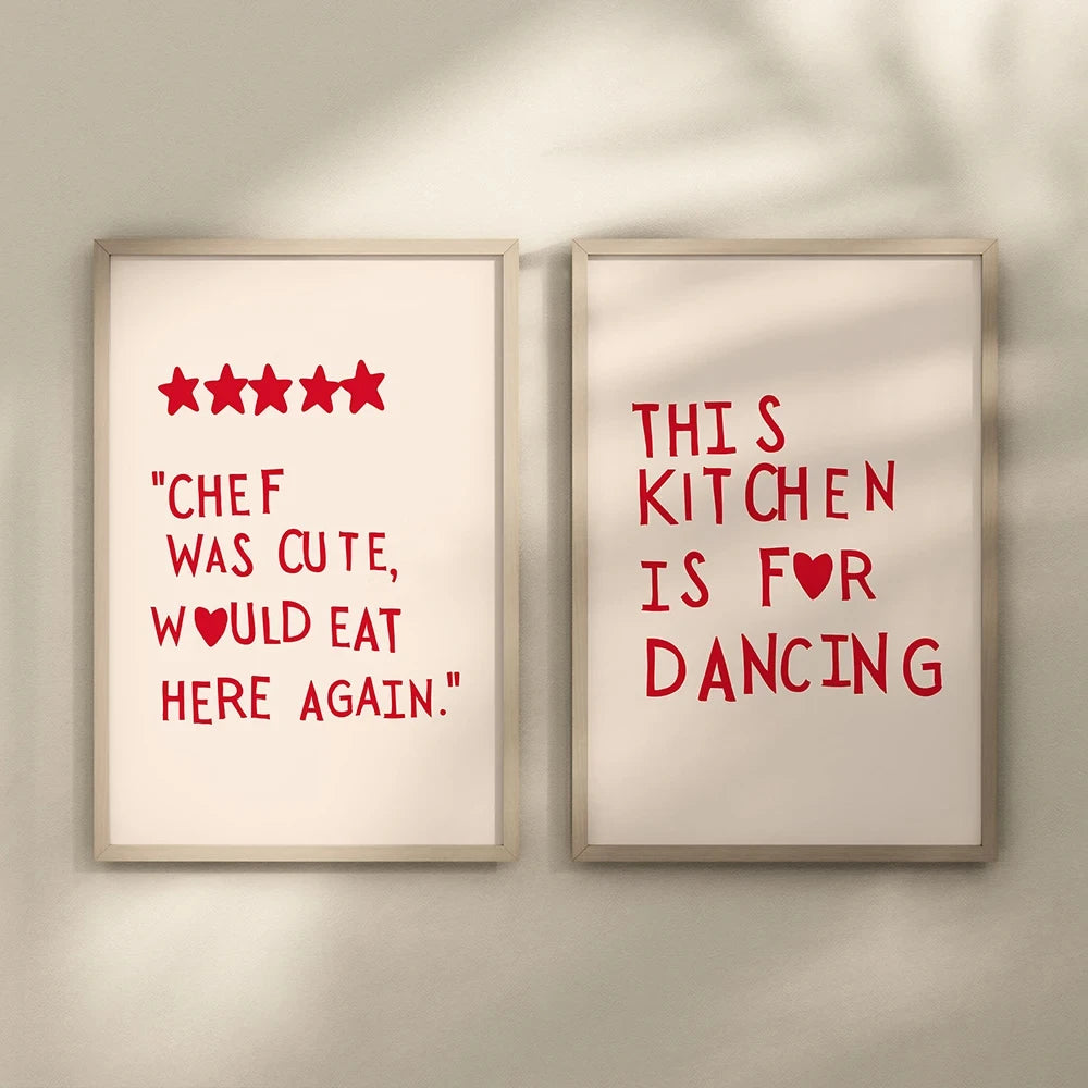 KitchenWhimsy - Décoration murale ludique avec affiches culinaires