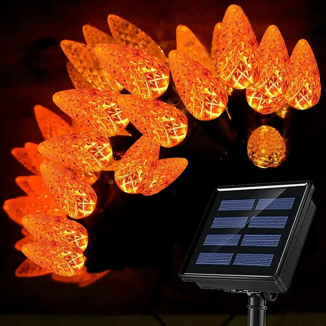 Guirlande lumineuse C6 à énergie solaire GlowLume - Créez une ambiance magique en plein air
