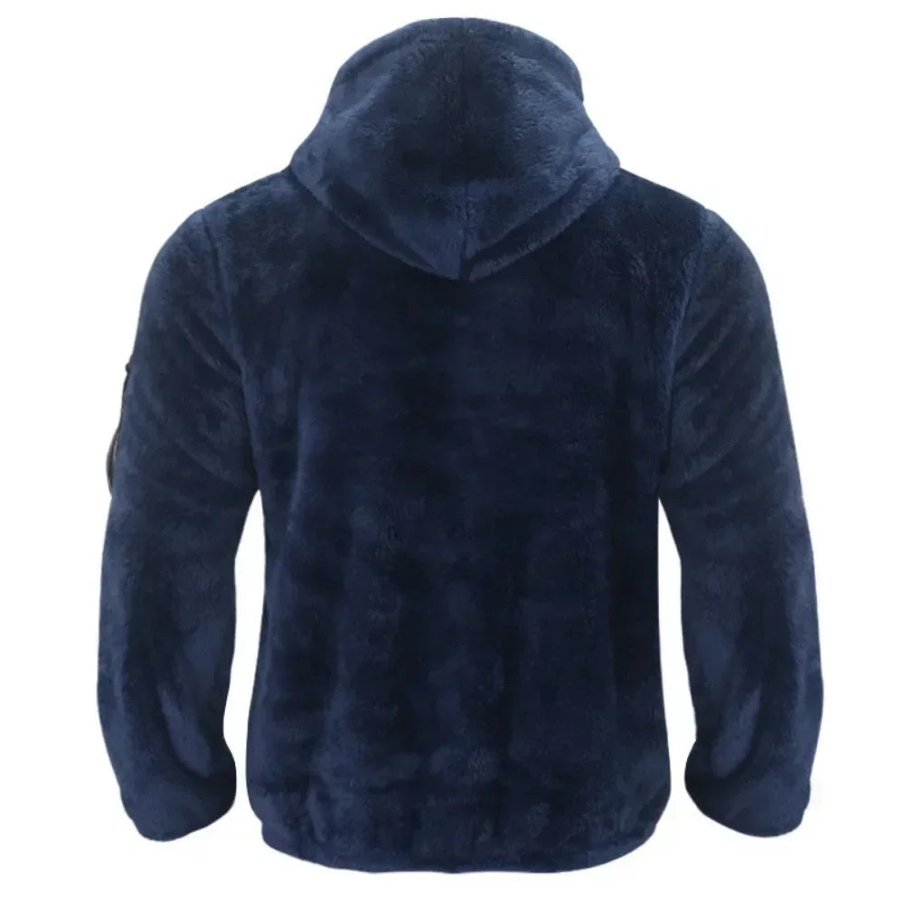 Veste à capuche en peluche teddy