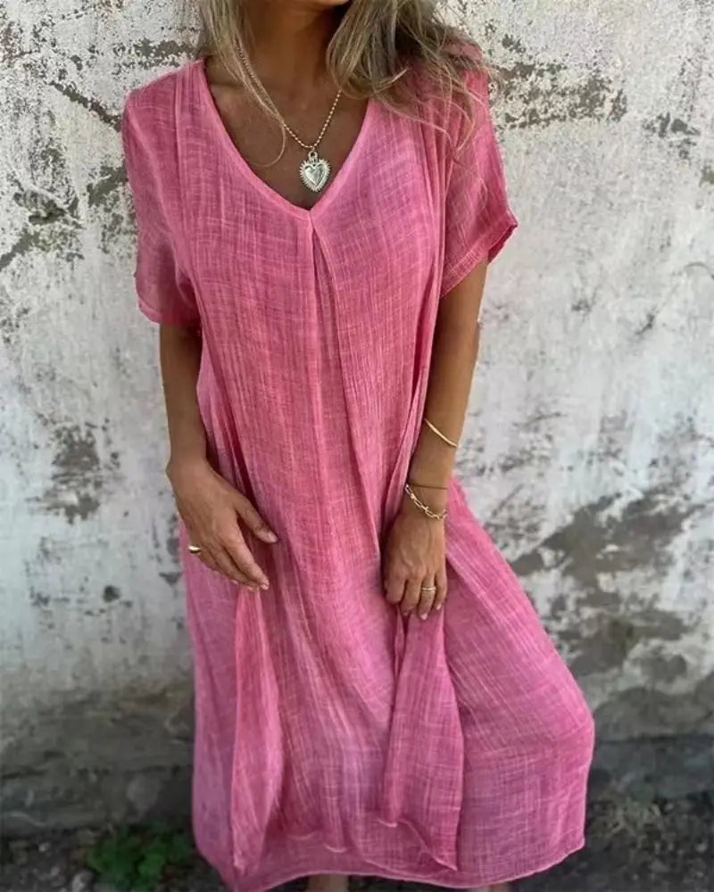 Robe d'été élégante à col en V Isolde