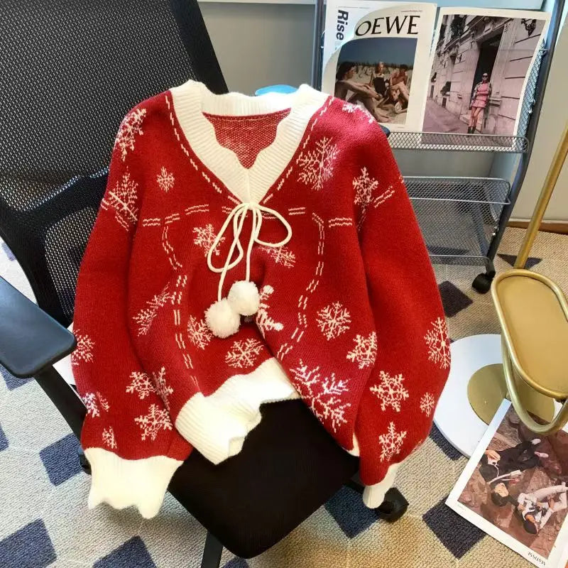 Jessica - Pull en Flocon de Neige de Noël