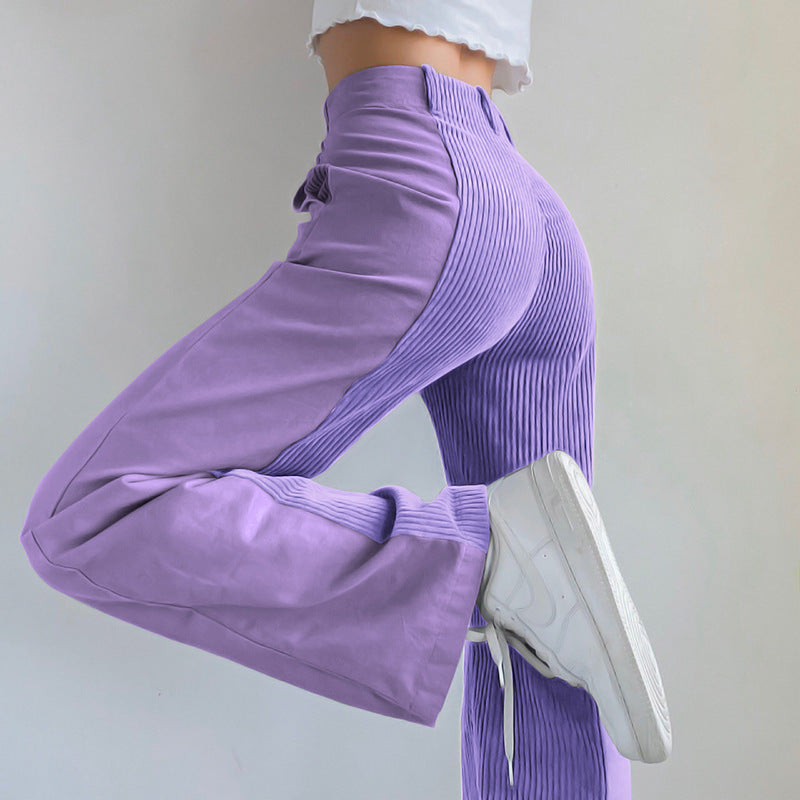 Jasmine | Pantalons en velours côtelé droits élégants