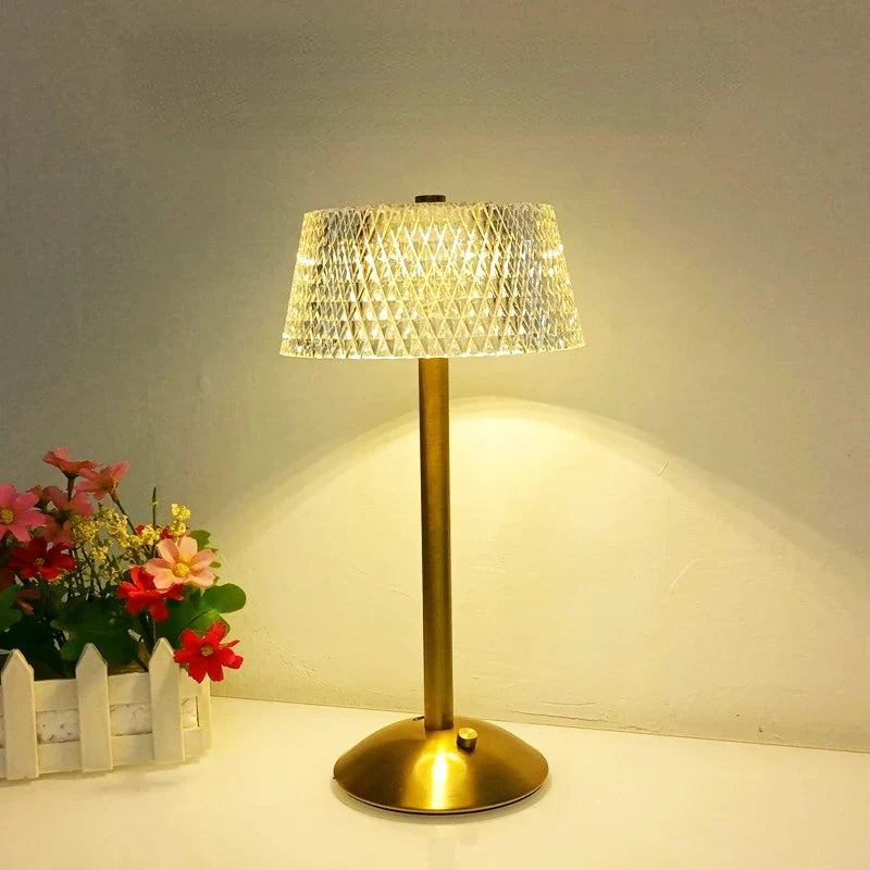 Lampe de bureau à LED rétro diamant