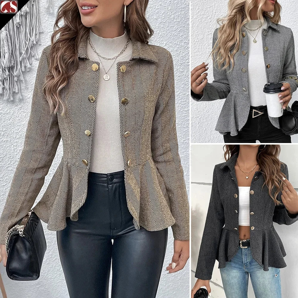 Molly - Veste de bureau avec bordure à volants