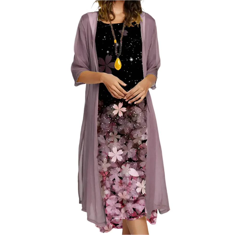 Robe à Col Ronde Liva pour Femmes au Design Léger et Élégant