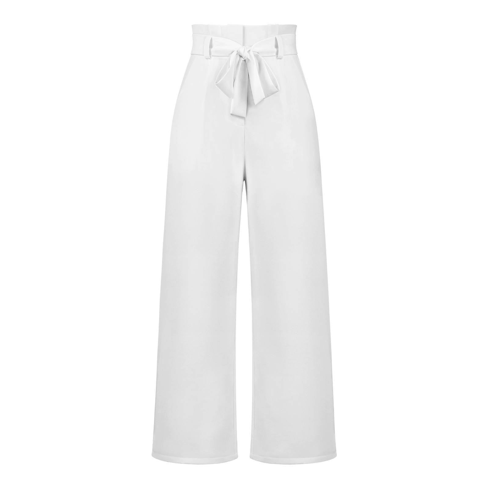 Sofie – Pantalon taille haute ajustable avec jambes larges