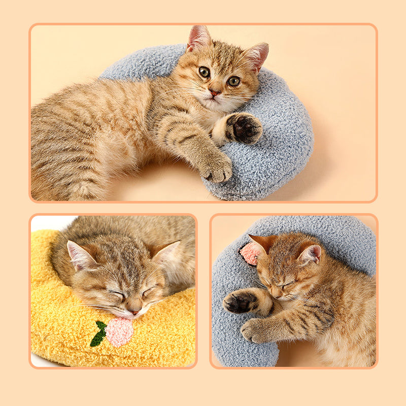 PetRest Coussin de confort en forme de U apaisant pour petits chiens et chats