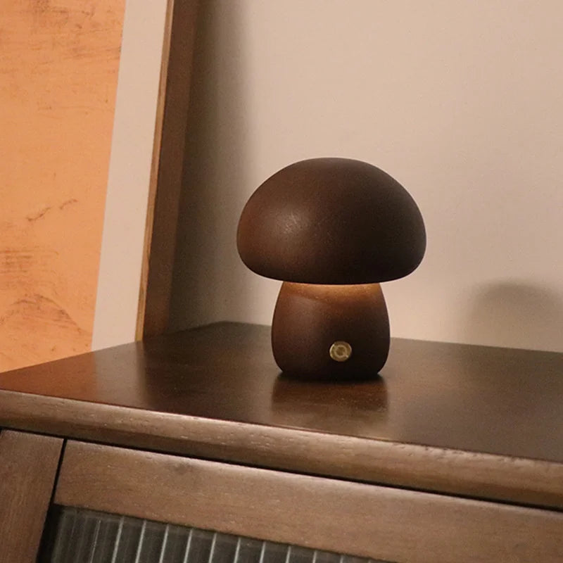 Lampe de table en bois MystiGlow