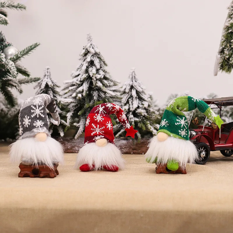 Poupée Gnome de Noël sans visage avec veilleuse