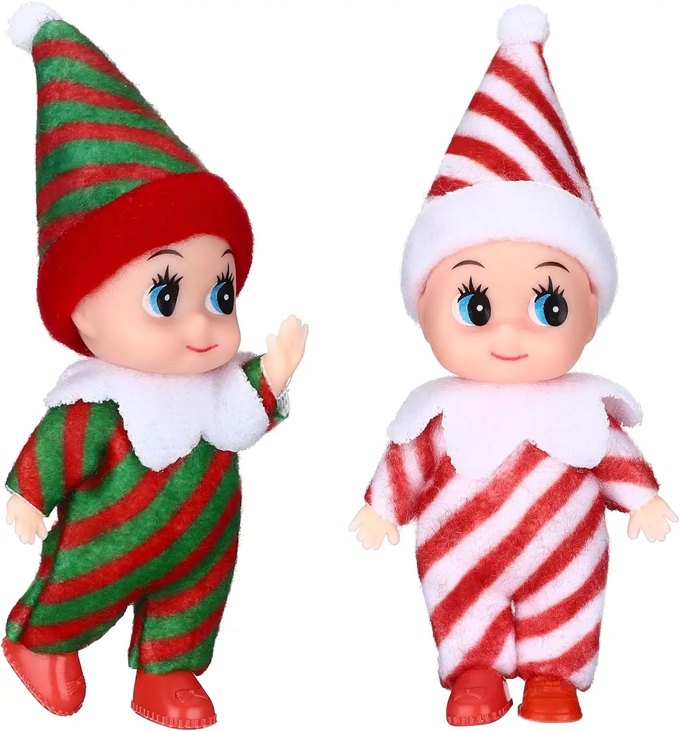 Poupées jumelles elfes miniatures