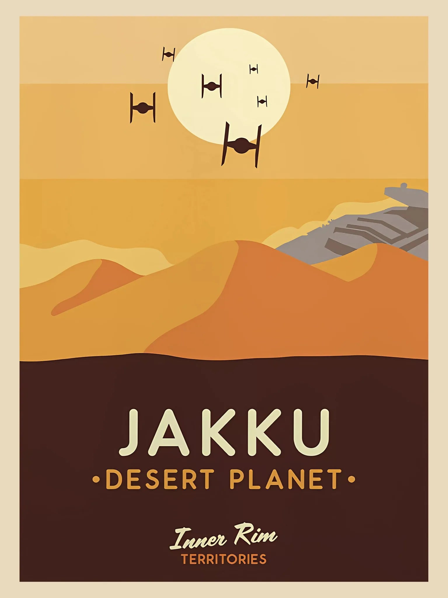 GalacticGetaways - Affiche de voyage Star Wars vintage