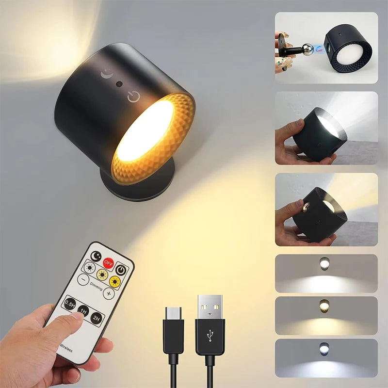 FlexiBeam - Projecteur LED portable avec télécommande et recharge USB
