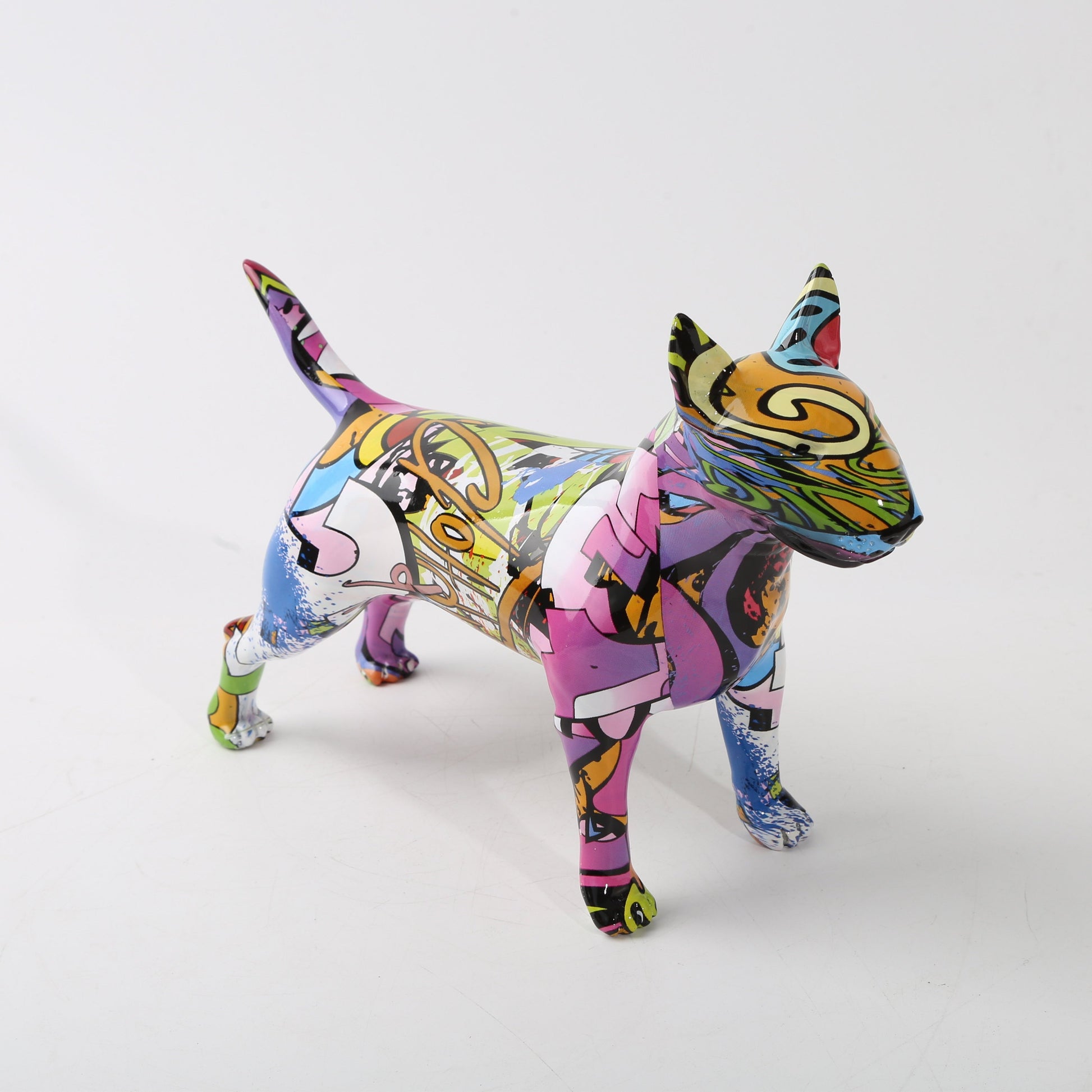 GraffiBull - Figurines décoratives de Bull Terrier vivant