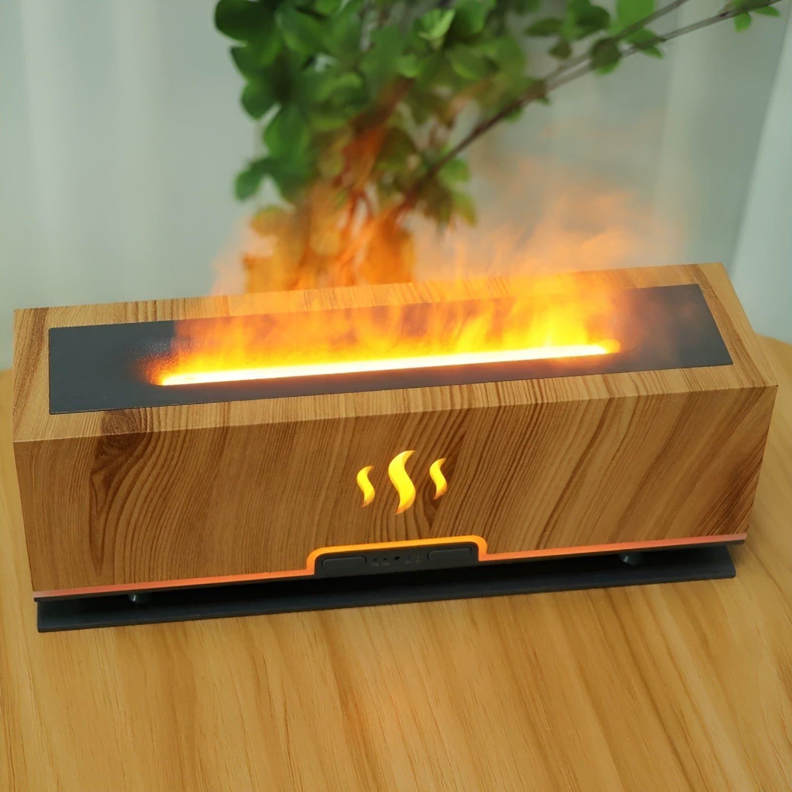 Humidificateur portable avec lumière flammes et parfum