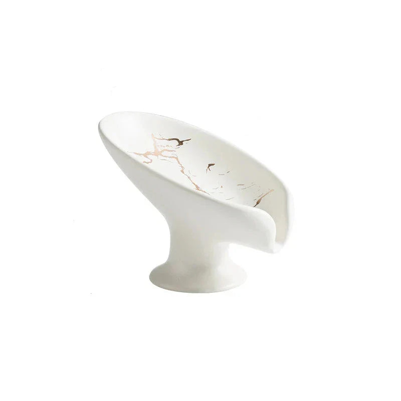LuxeLeaf - Élégant porte-savon en forme de feuille pour la salle de bain