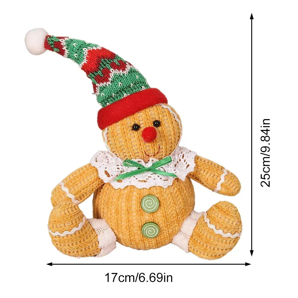 Ornement en peluche de poupée pain d'épices