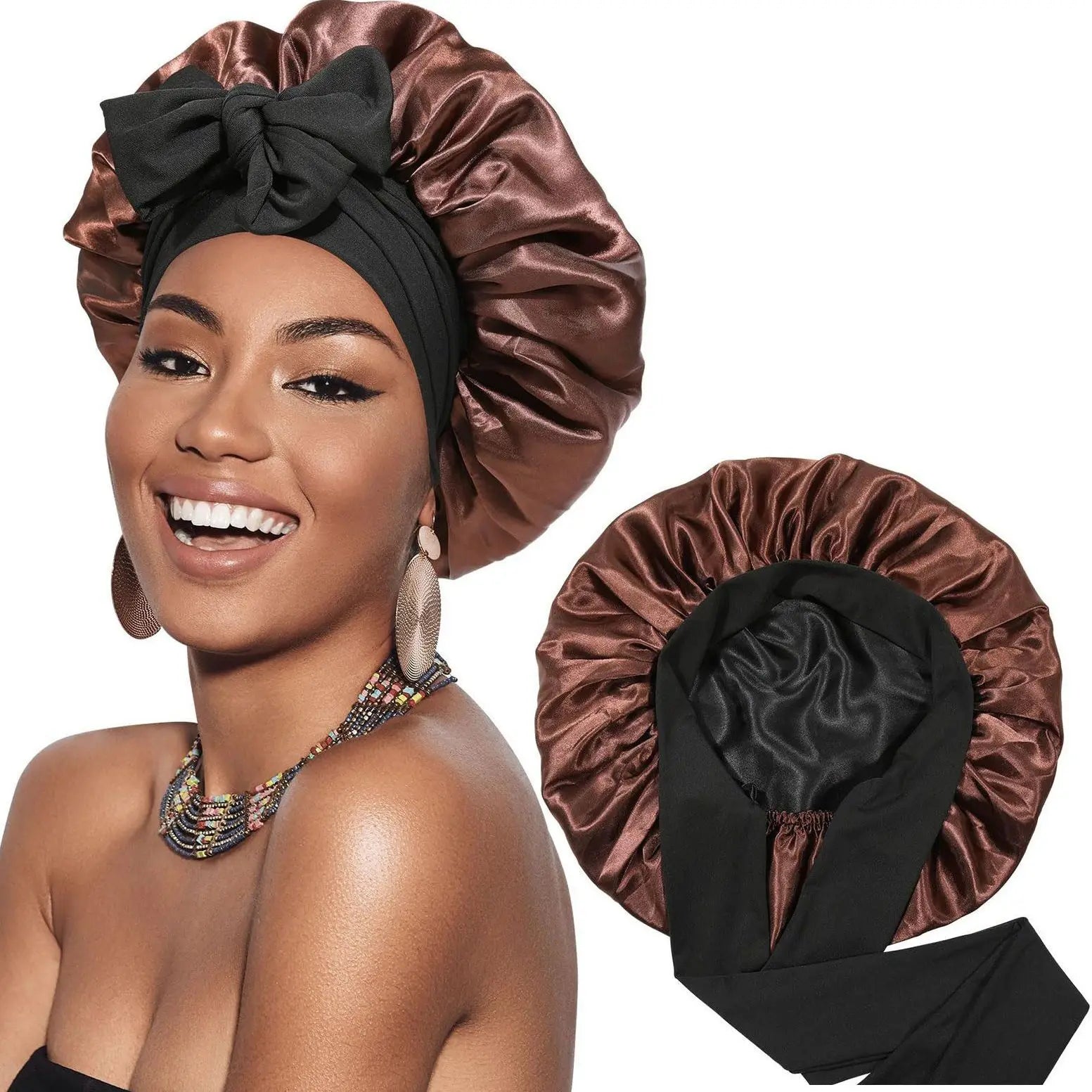 Jean - Luxueuse robe en satin pour protéger les cheveux et l'élégance