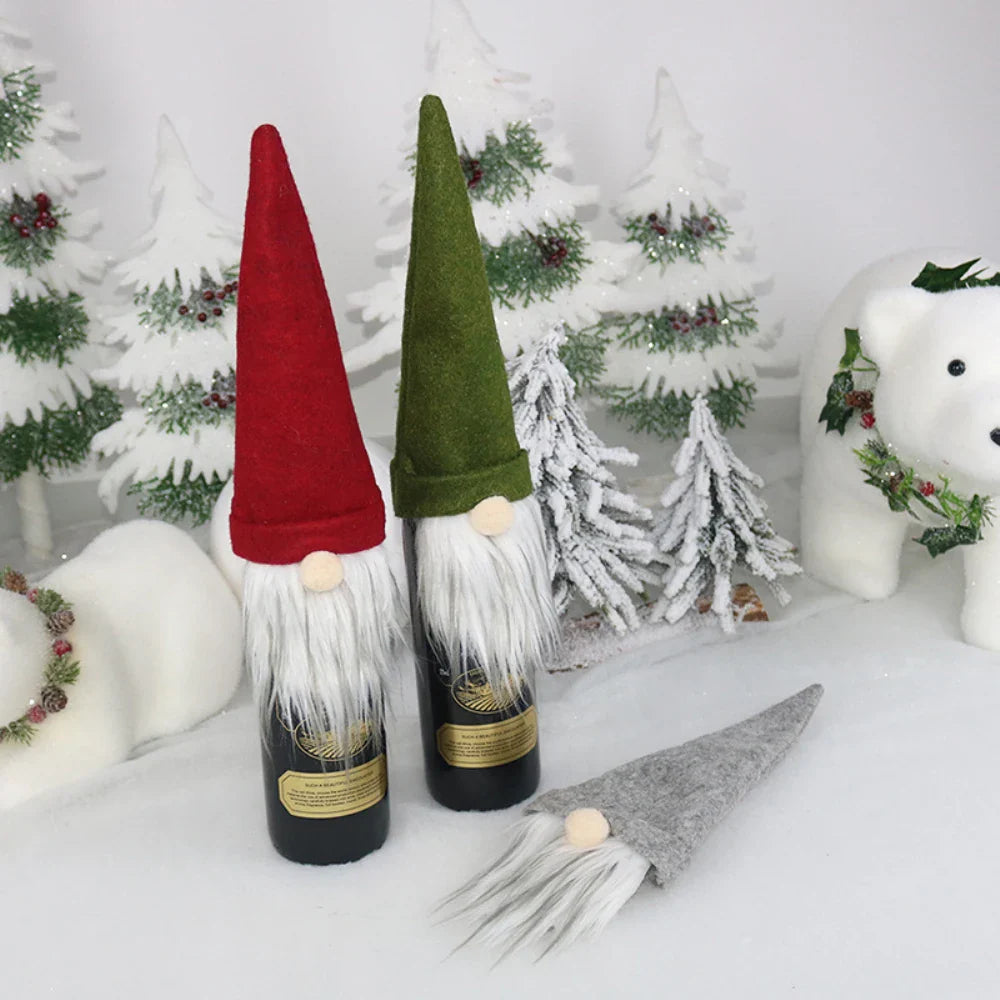 Housse de bouteille de vin de Noël charmante