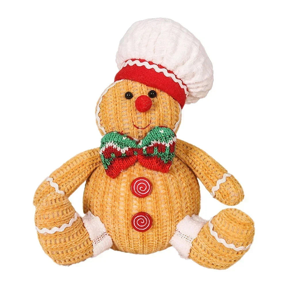 Ornement en peluche de poupée pain d'épices