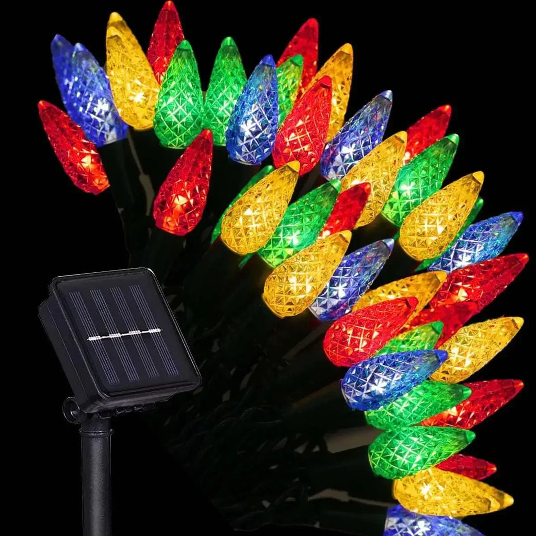 Guirlande lumineuse C6 à énergie solaire GlowLume - Créez une ambiance magique en plein air