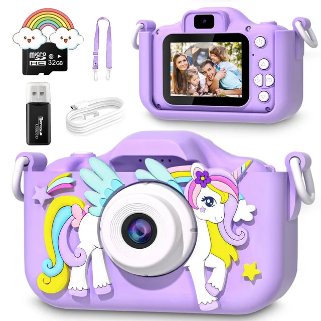 SparkleStarCam - Carte SD 32 Go, Photos et vidéos HD, rechargeable, avec accessoires