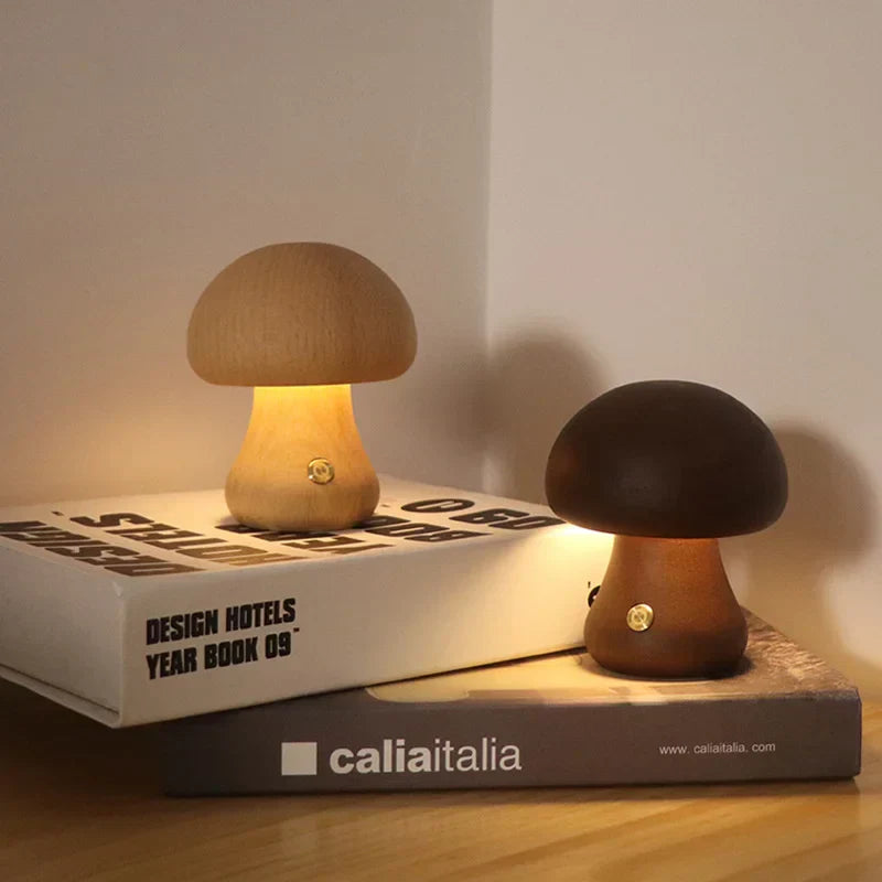 Lampe de table en bois MystiGlow