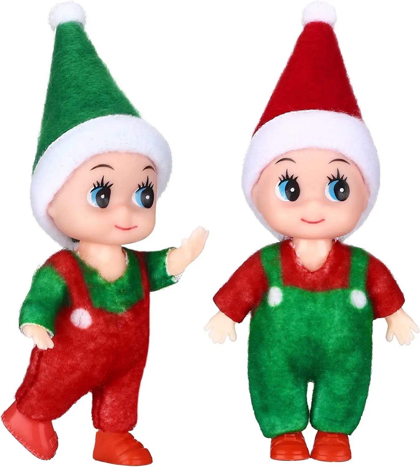 Poupées jumelles elfes miniatures