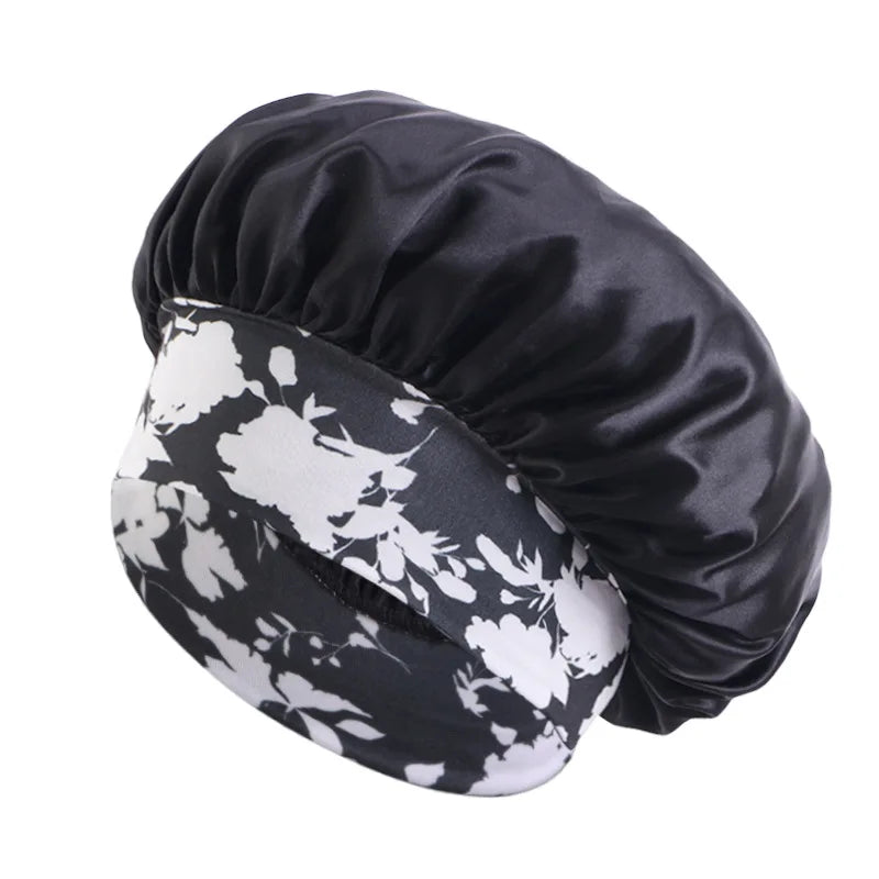 Estella - Cape en satin fleuri élégant pour la protection des cheveux et la beauté