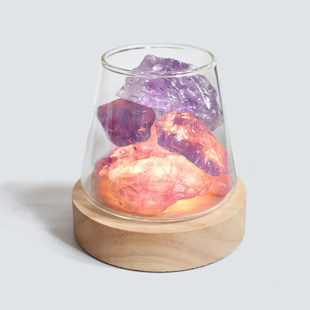 CrimsonEmber – Lampe de table en cristal éclairée