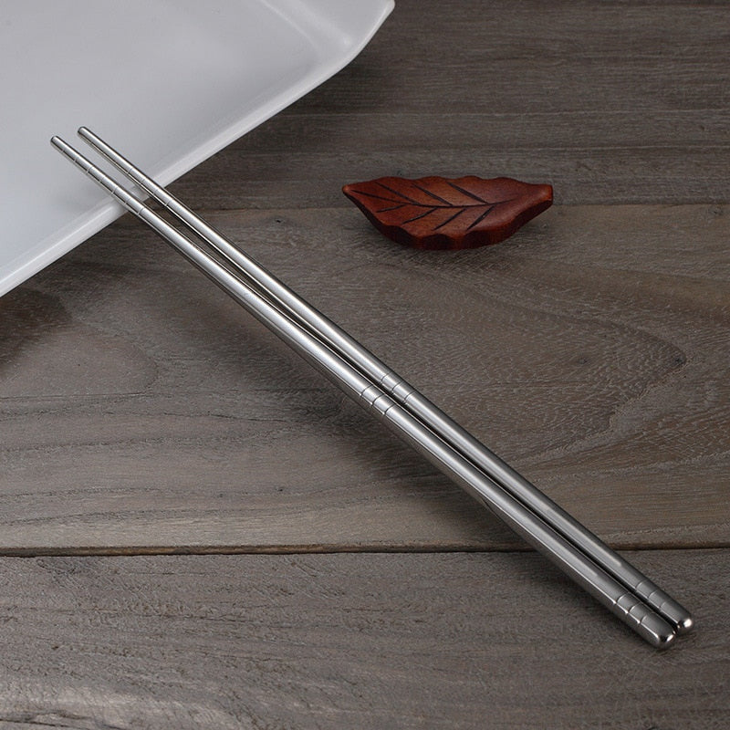 EcoChop - Bâtonnets réutilisables en acier inoxydable
