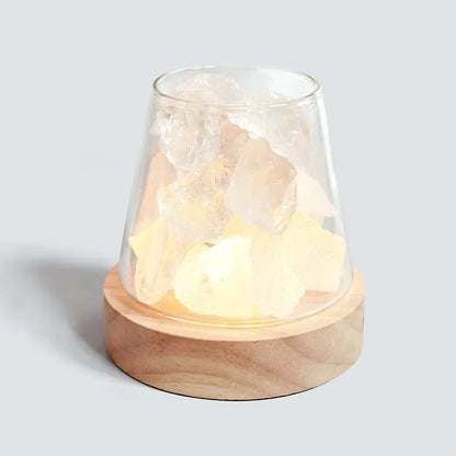 CrimsonEmber – Lampe de table en cristal éclairée