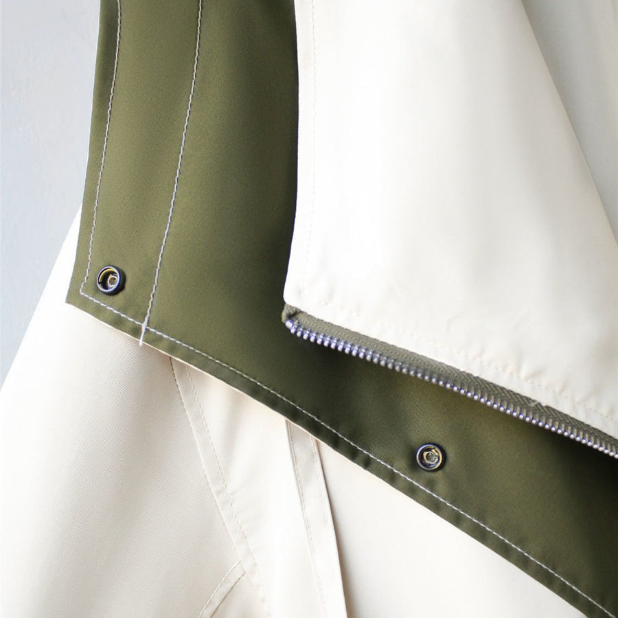 Monica - Veste à capuche asymétrique bicolore