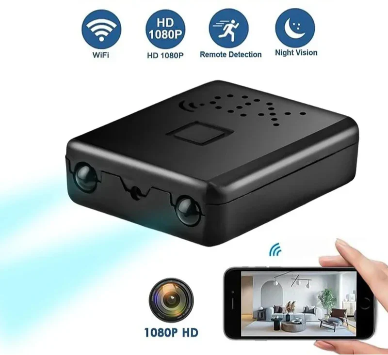 Caméra de surveillance mini HD 1080P WiFi avec vision nocturne