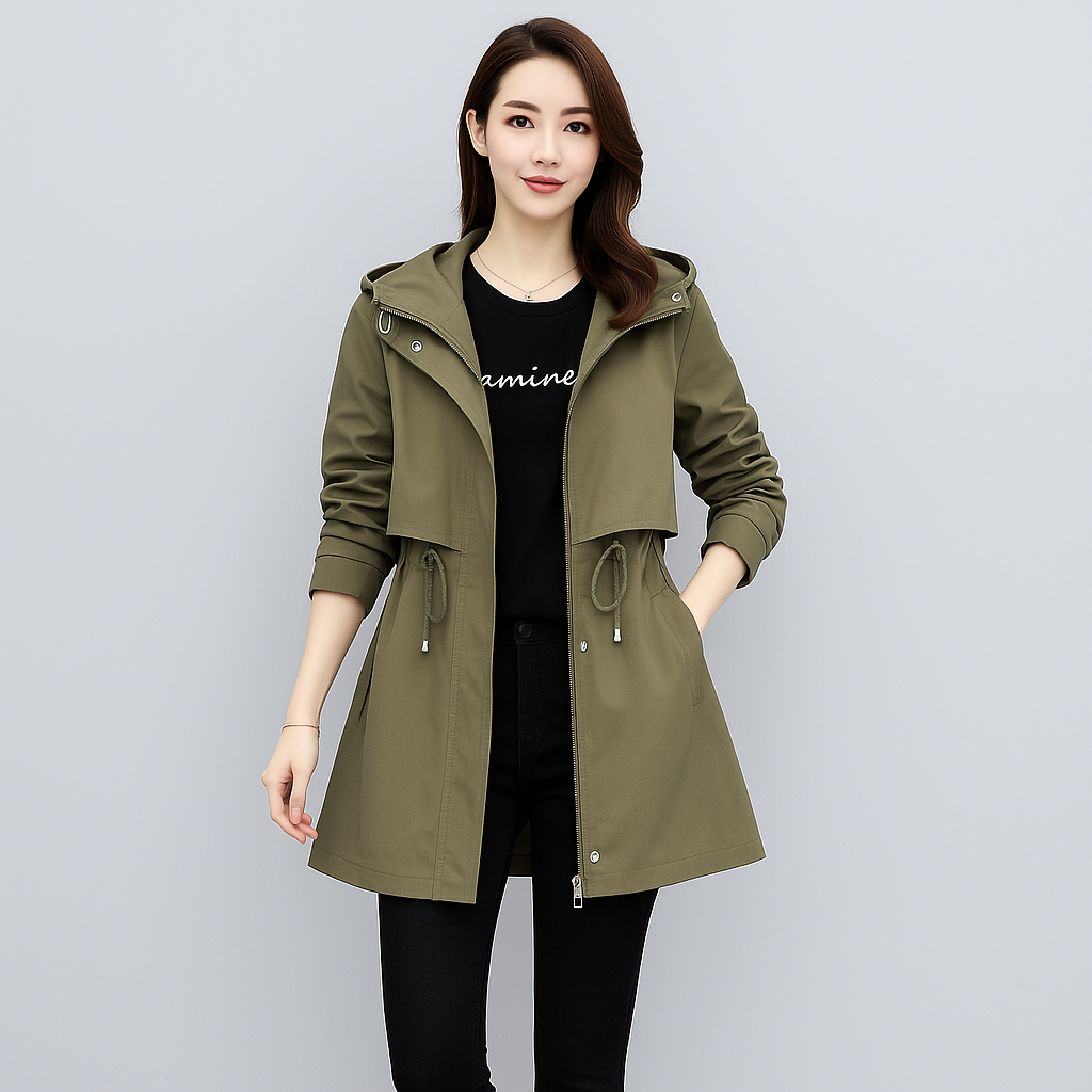 Savanna | Trench-coat élégant à capuche
