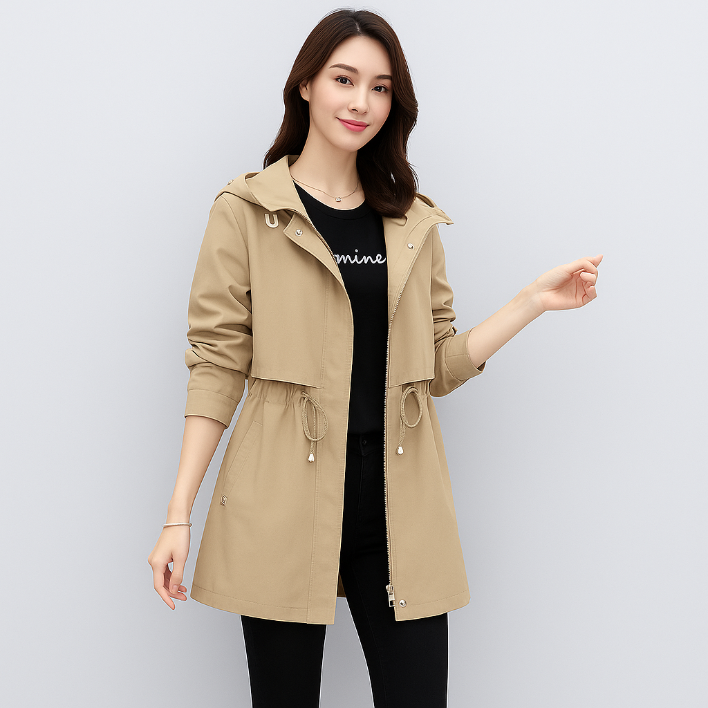 Savanna | Trench-coat élégant à capuche