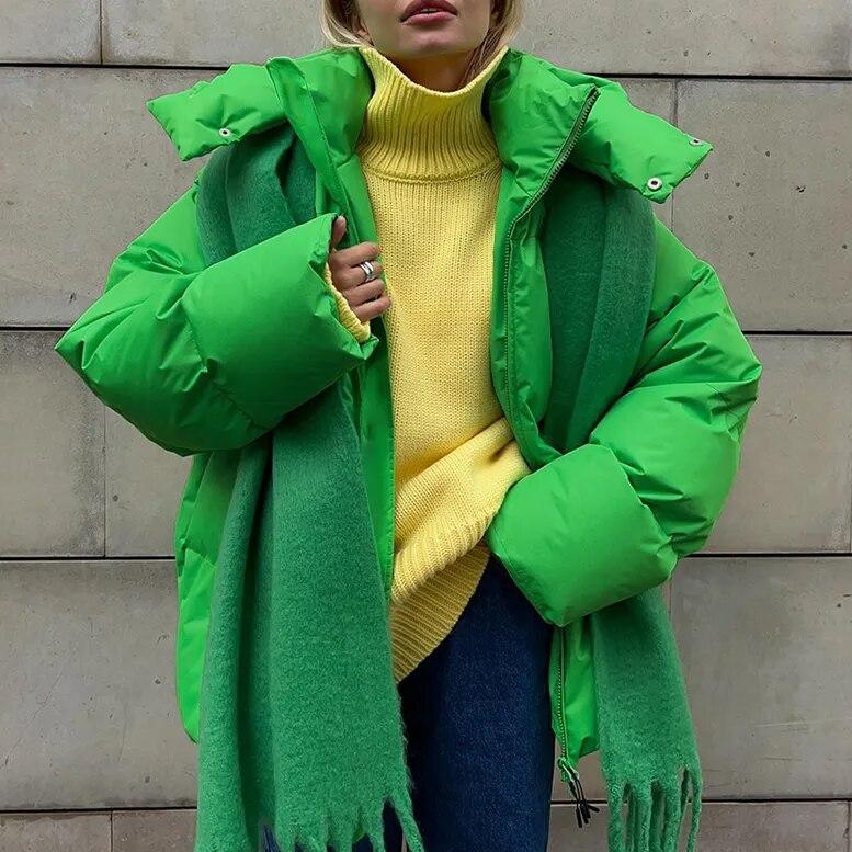 Veste oversized à manches longues chaude Elle