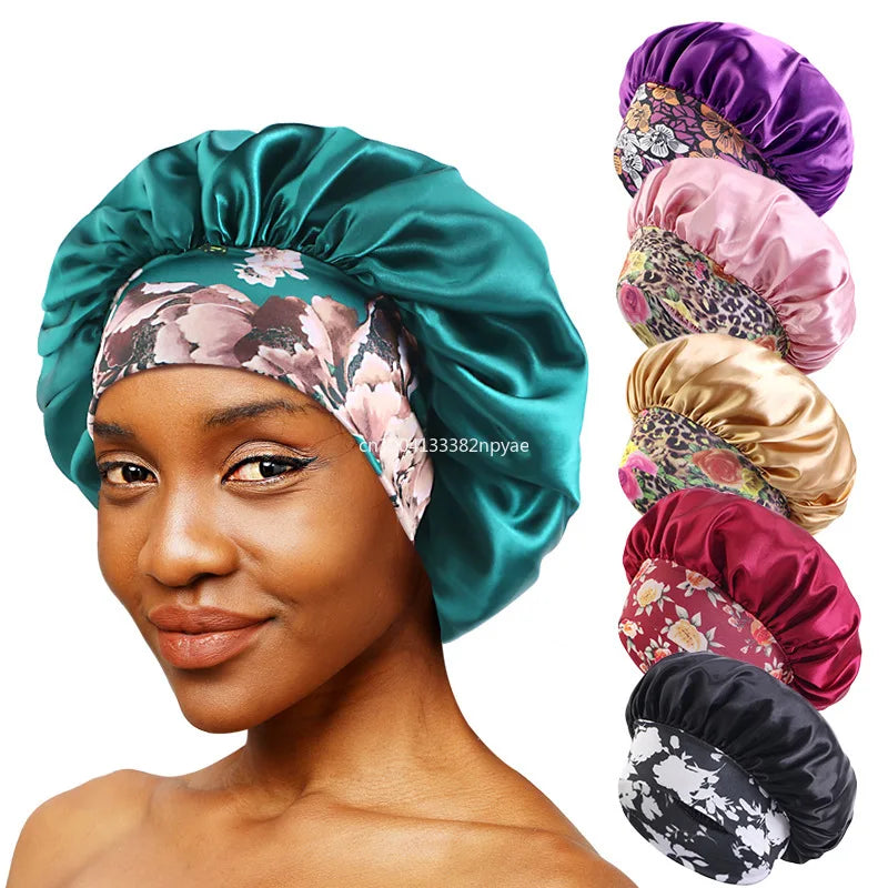 Estella - Cape en satin fleuri élégant pour la protection des cheveux et la beauté