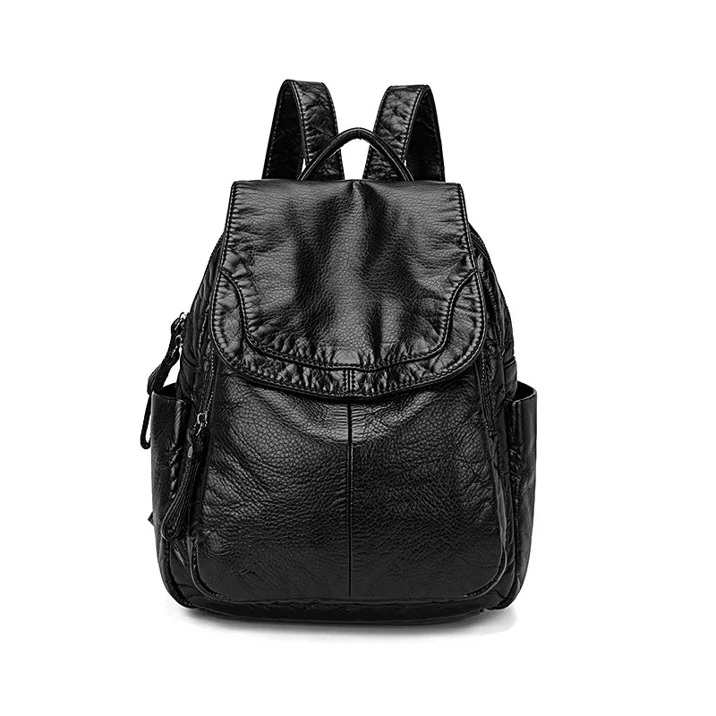 Anna - Randonneuse urbaine Sac à dos en cuir souple