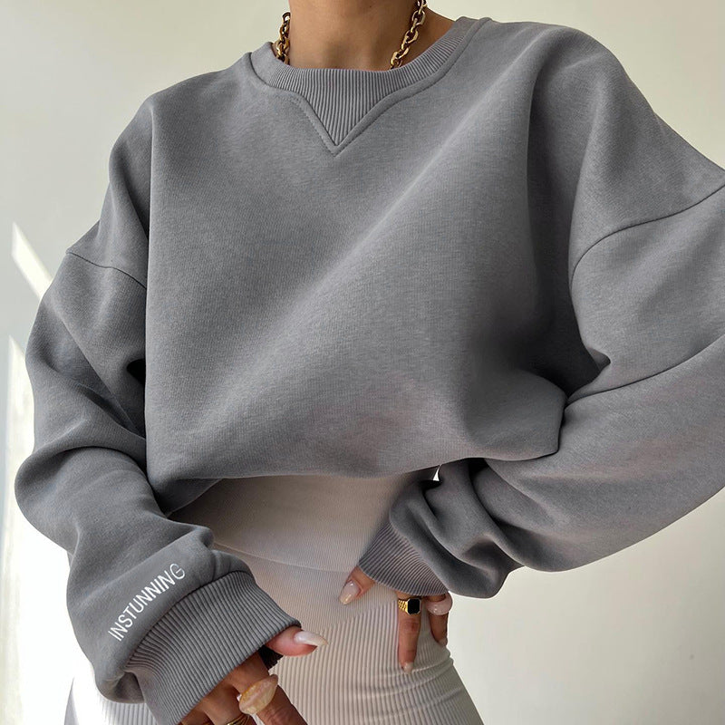 Mie - Pull surdimensionné à manches longues avec col rond