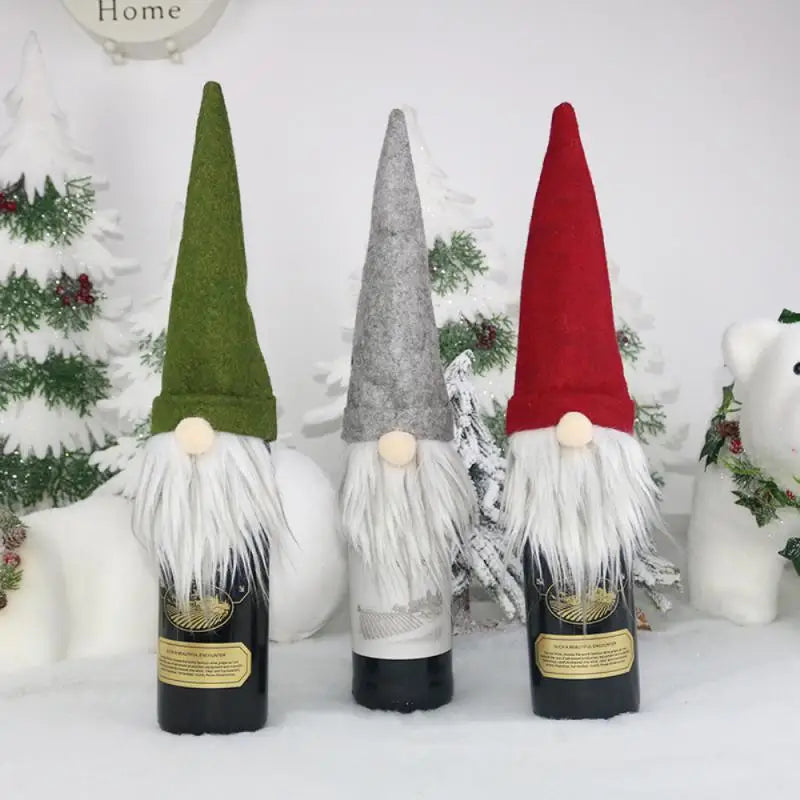 Housse de bouteille de vin de Noël charmante