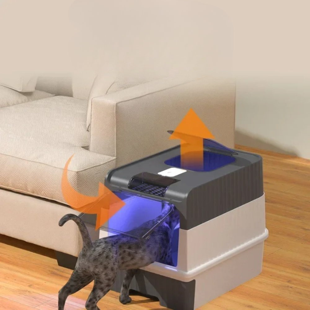 SteriPaw Haven – Litière pour chat auto-nettoyante avec stérilisation automatique pour la maison