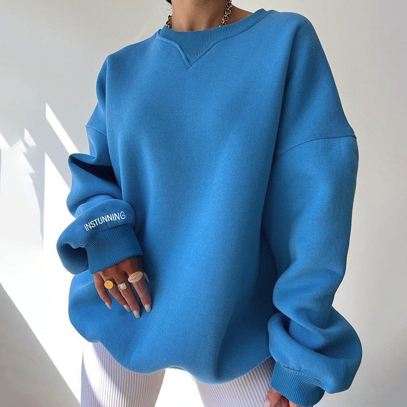 Mie - Pull surdimensionné à manches longues avec col rond
