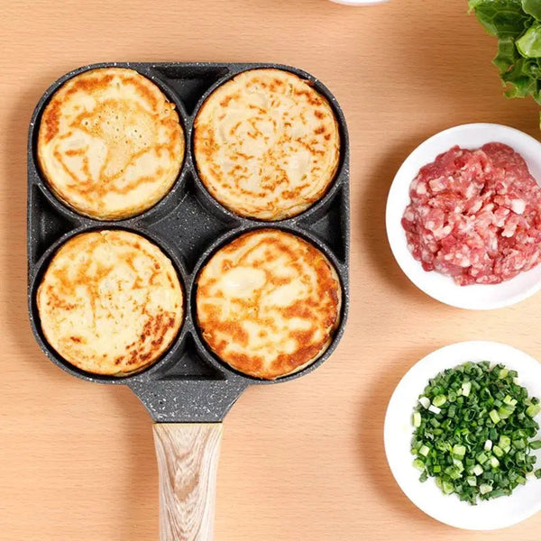 QuickCook - Poêle à frire avec plusieurs sections et poignée durable