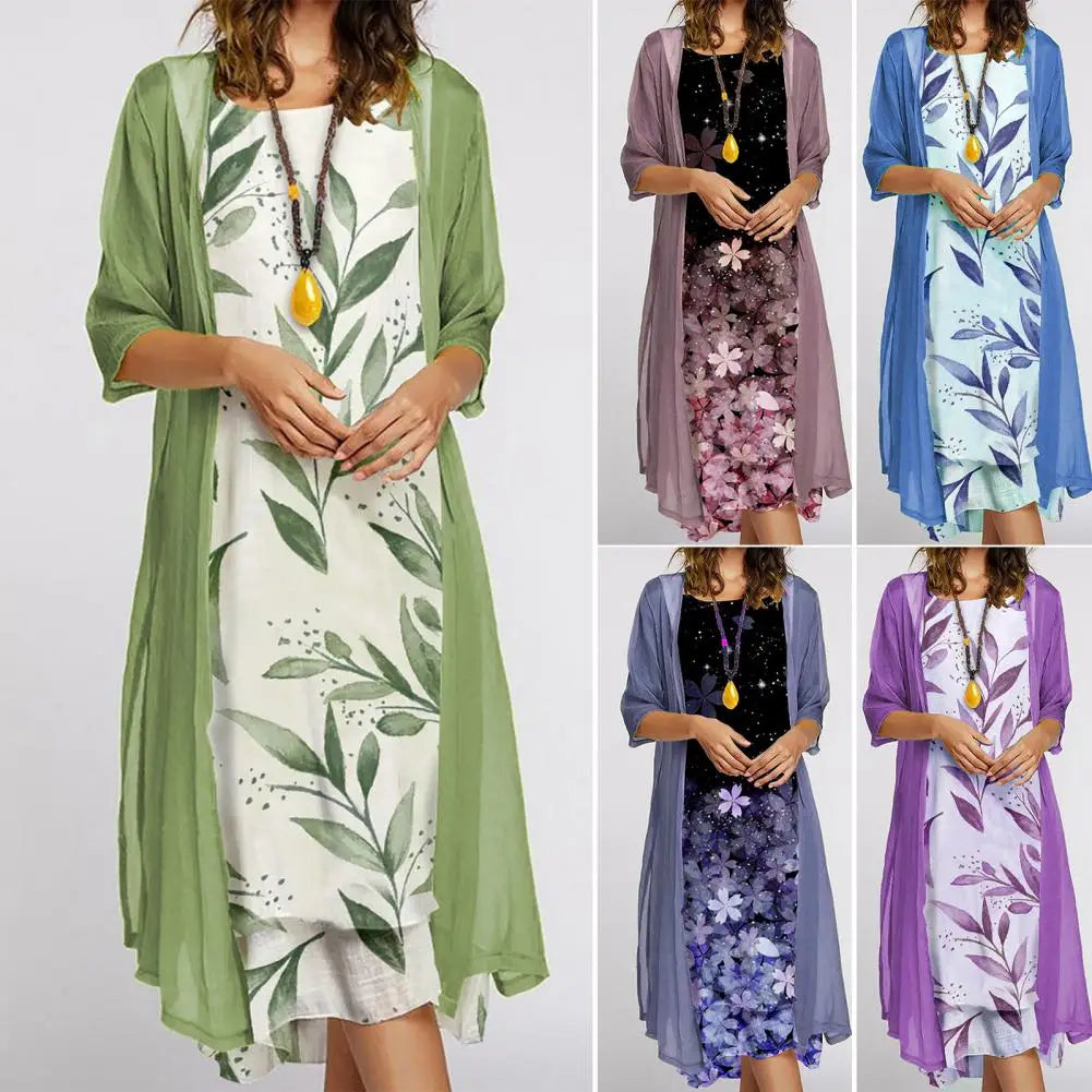 Robe à Col Ronde Liva pour Femmes au Design Léger et Élégant