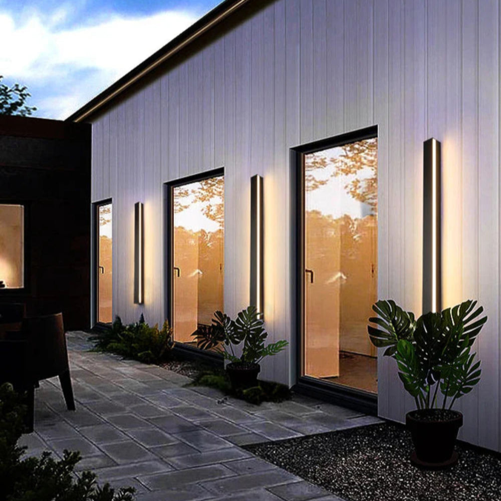 NeroEdge SleekLine Applique Murale LED Imperméable – Luminaire Exterieur Moderne Noir