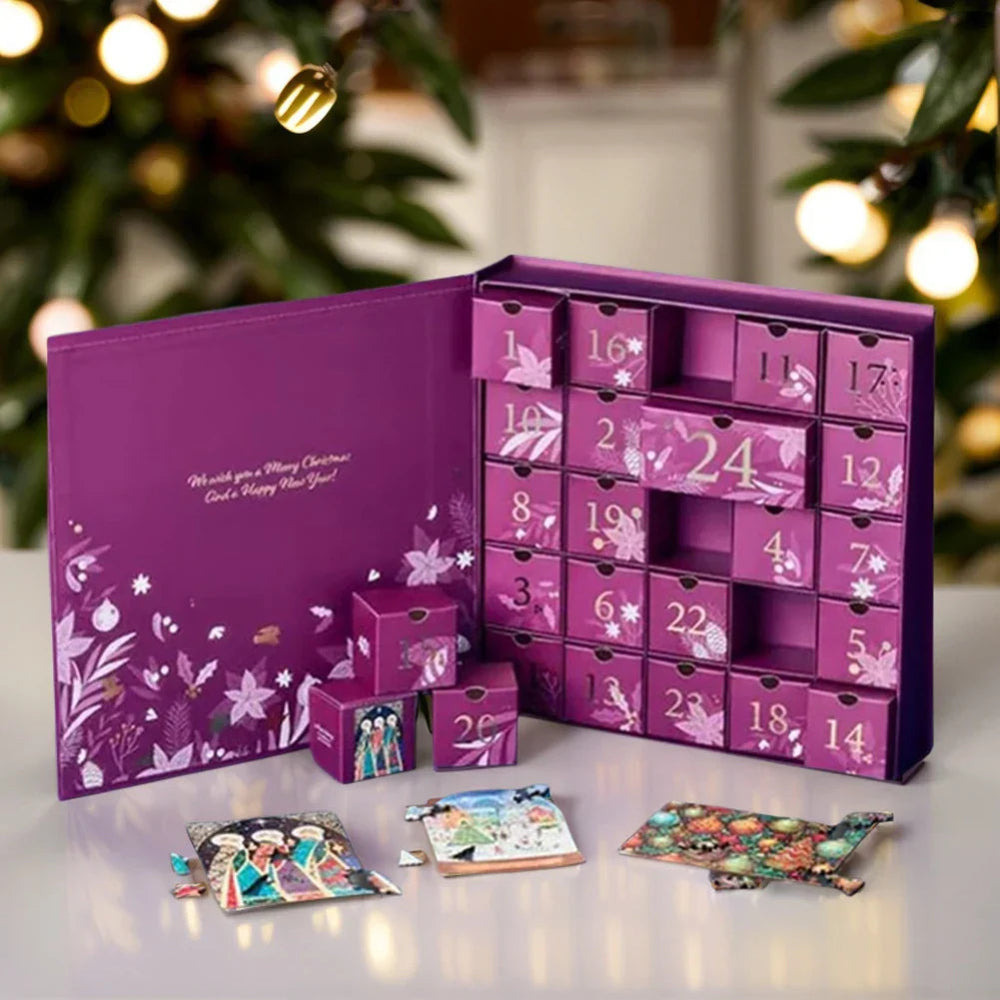 Calendrier de l'Avent Puzzle de Noël de 24 jours