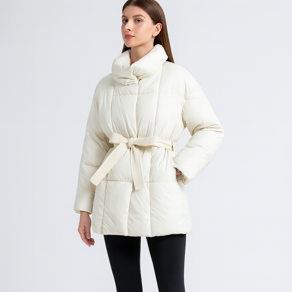 Scarlet | Manteau de torsion en drap de laine