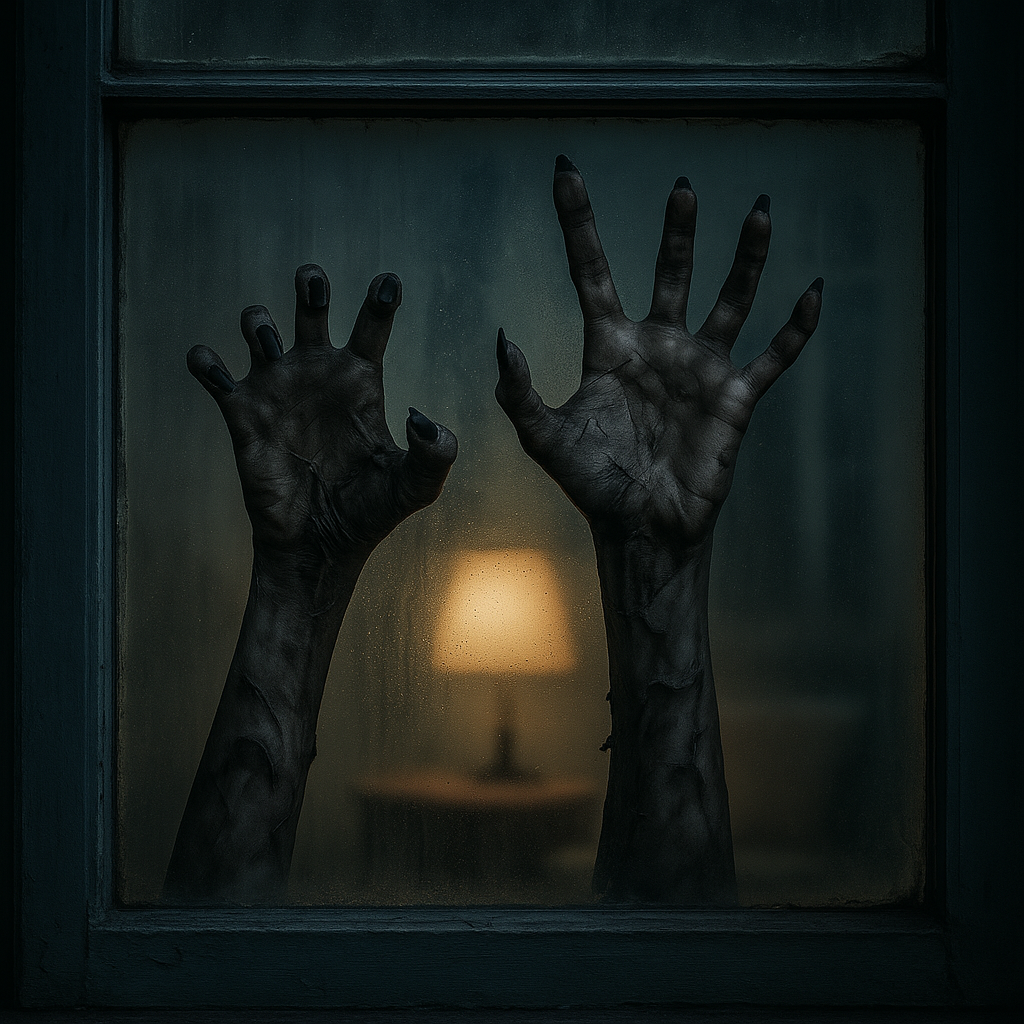 Autocollant de mur main de zombie effrayante pour Halloween – décoration de fenêtre en PVC mat