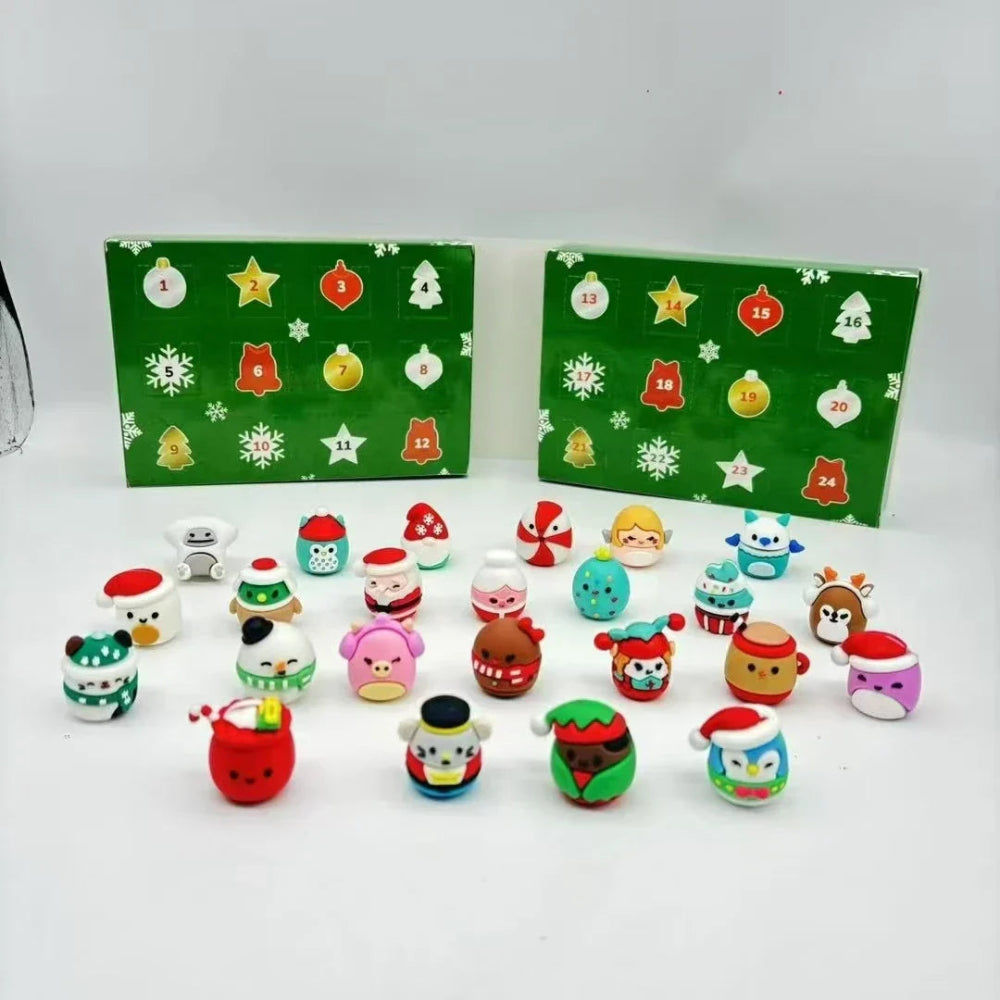 Coffret calendrier de l'Avent avec des peluches