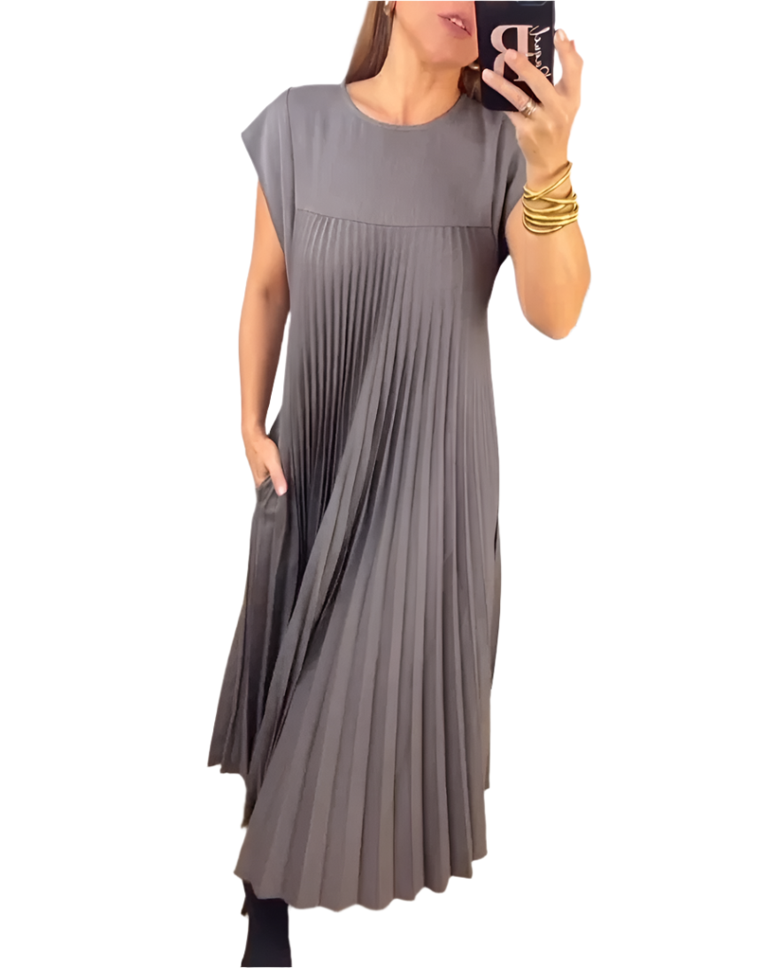 Rigmor Robe Élégante avec Jupe Plissée pour Femmes